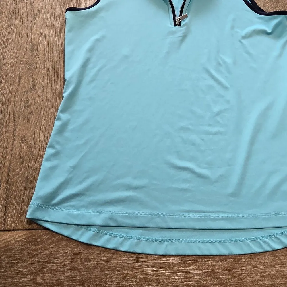 Tail Sleeveless V Neck Top Tank Top Blouse Teal Women's Size MED Golf Pickleball - Image 7