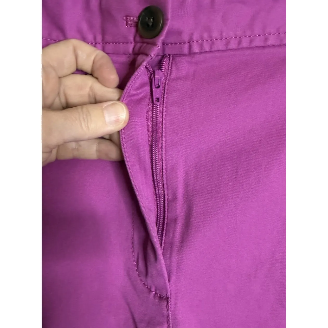 Talbots Womens Size 14 Relaxed Chino Purple Pants Preppy Beach Career‎ Boho - Image 4