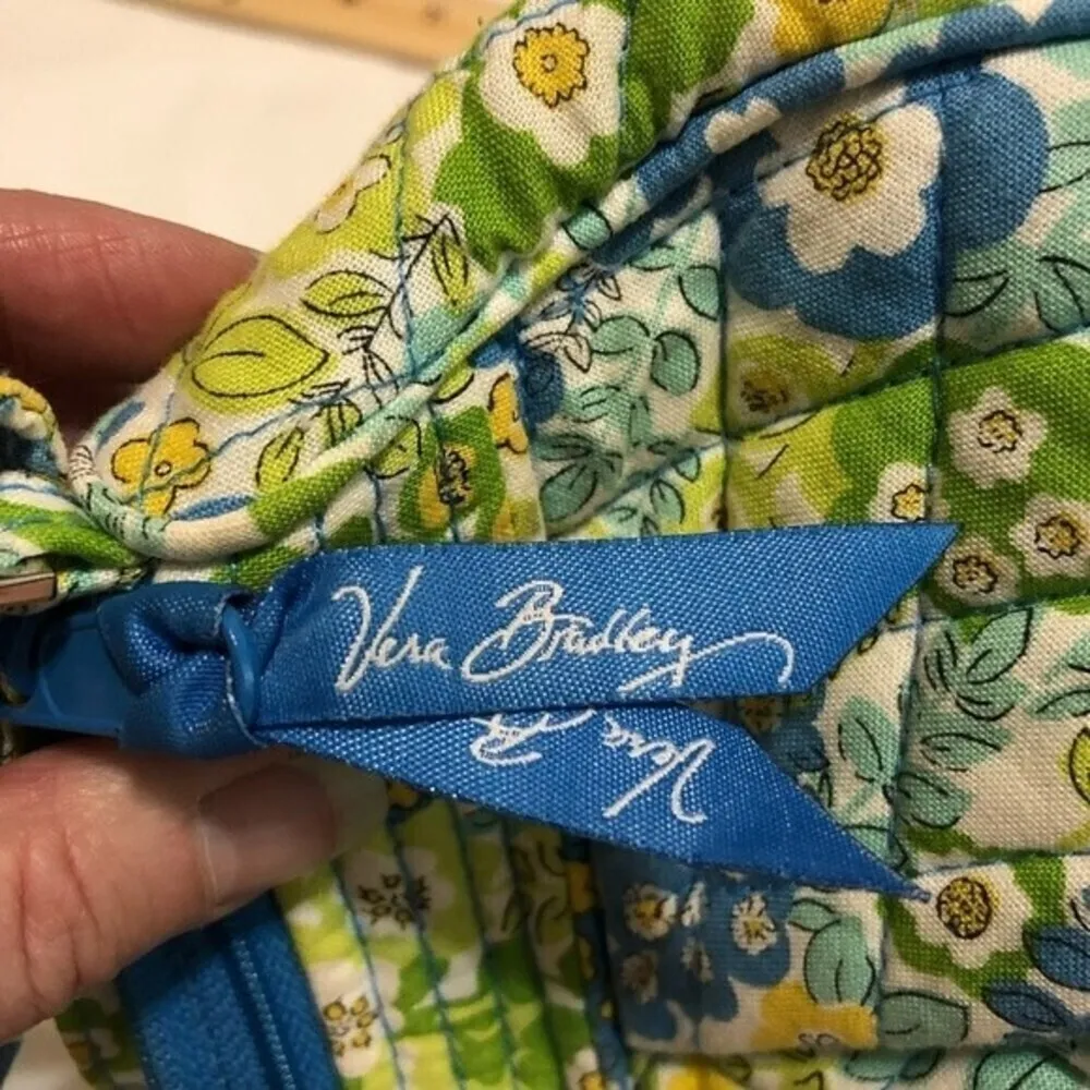 Vera Bradley English Meadow Small Y2K Bag Baguette Shoulder Crossbody Green Blue - Image 2