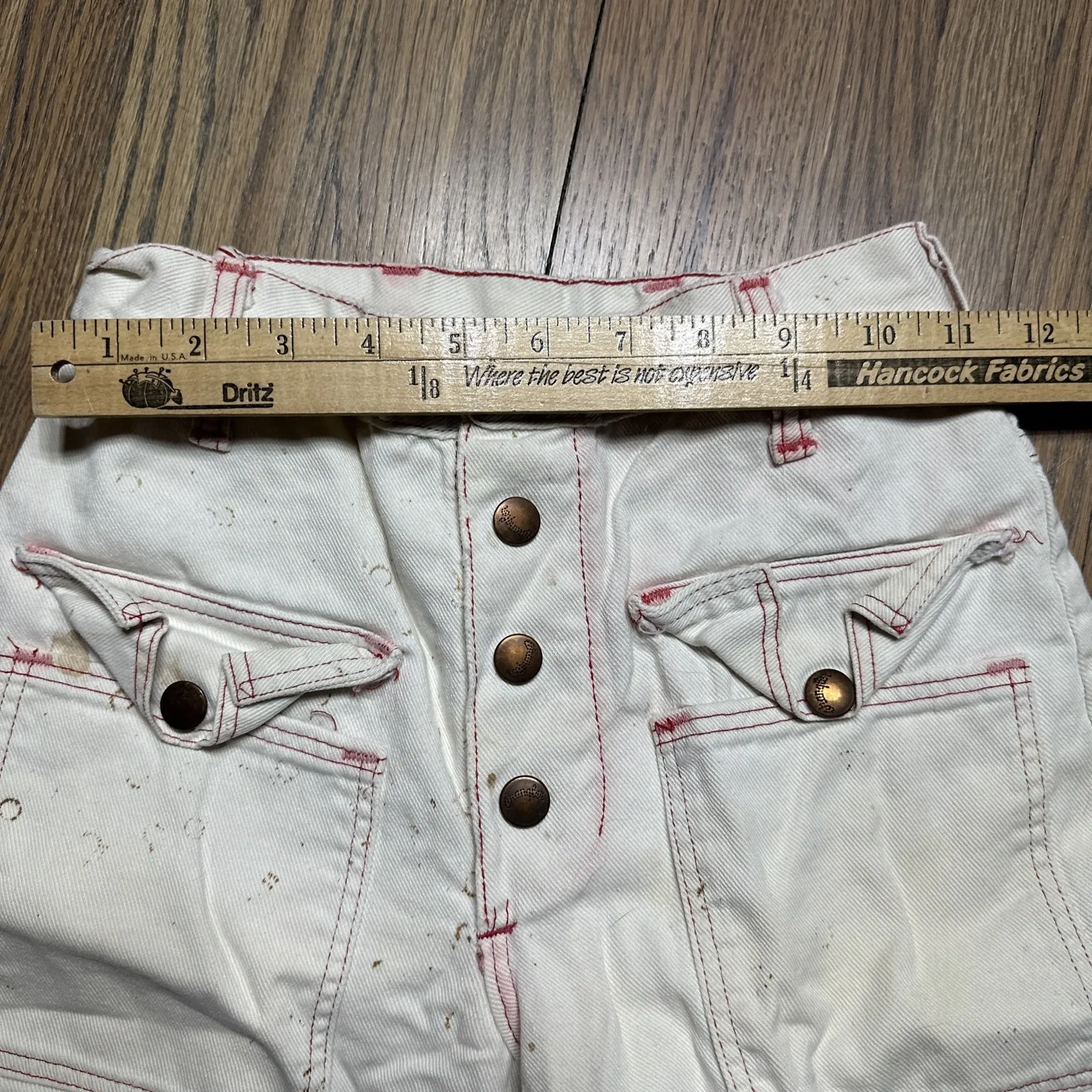 True Vintage Pants Womens 22x28 Flare Hippie 70s Patches Concert Woodstock Size undefined - Image 8