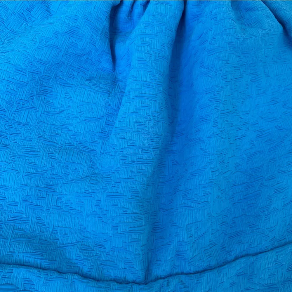 NWOT‎ FP beach Blue One-Piece textured shoulder tie Swimsuit - Image 4