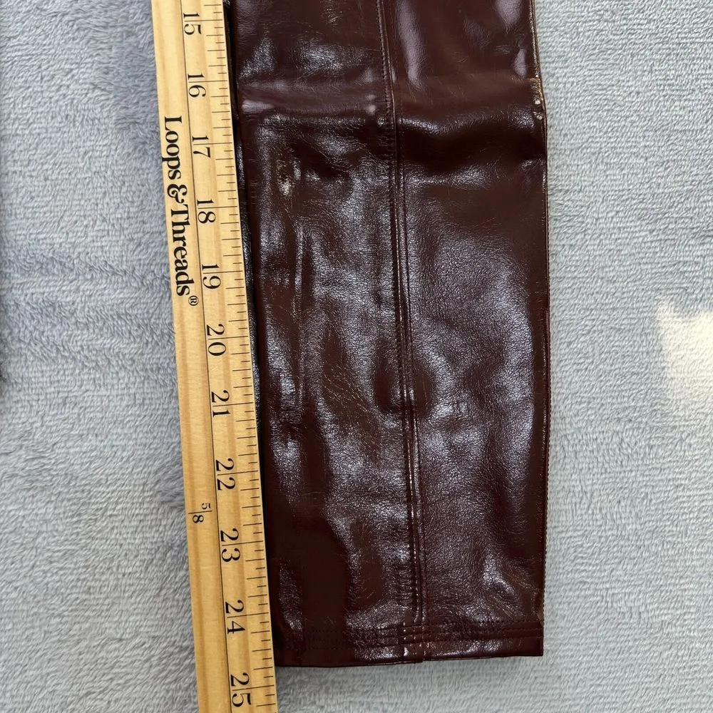 SPANX Faux Patent Leather Liquid Gloss LEGGINGS-20301Q-Ruby-Small Petite Classic - Image 7