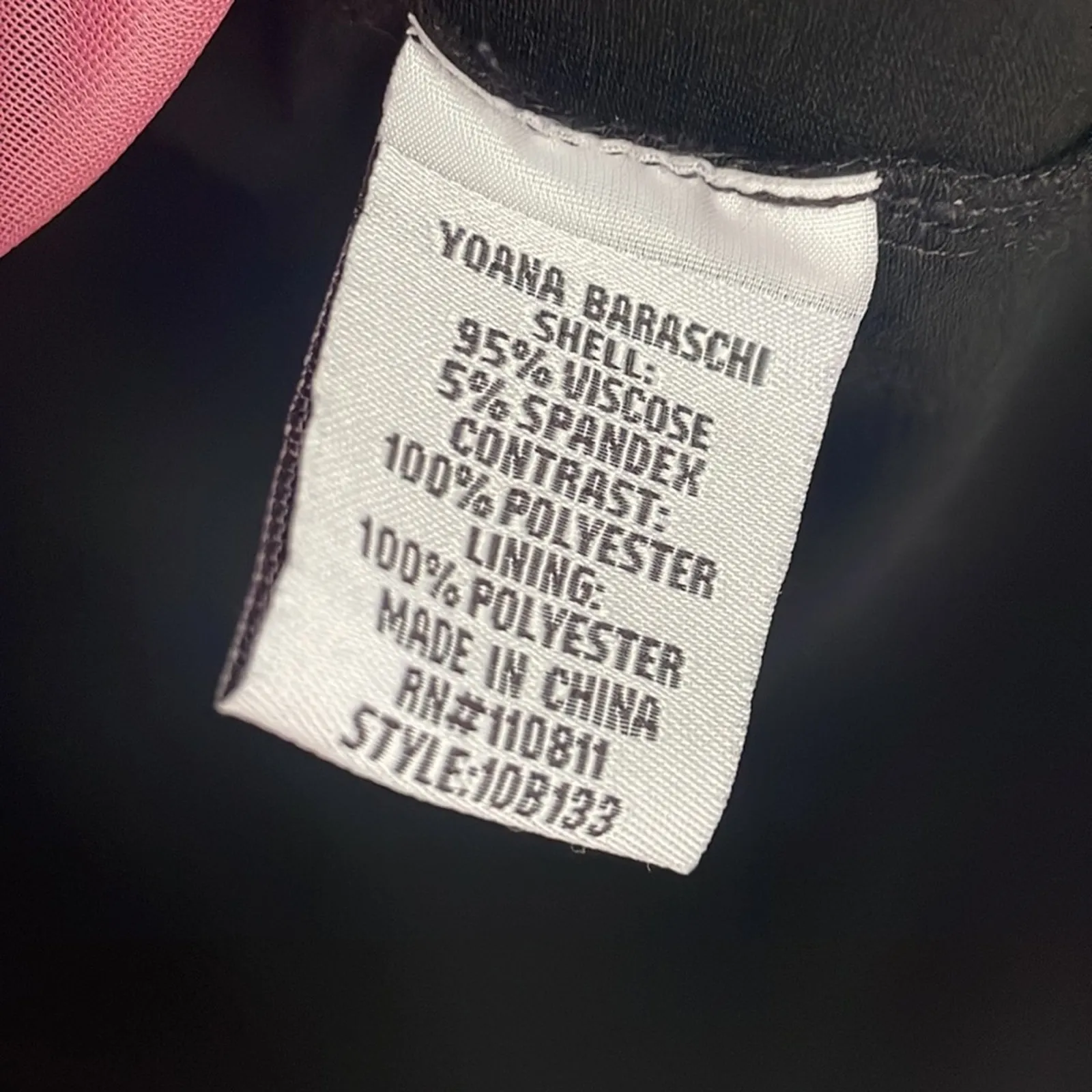 Yoana Baraschi Anthropologie Black Pink Lace Top Goth Witchy Halloween Fall Dark - Image 5