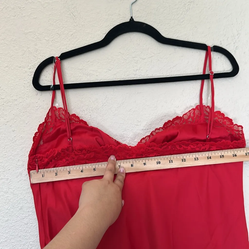 HOUSE OF CB XL D-DD  'Salma' Red Rose Satin Slip Dress NWOT‎ - Image 8