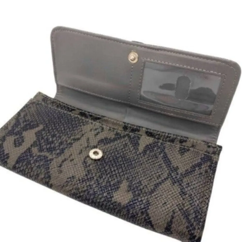 Alfani Bangle Organizer Womens Wallet Faux Leather Snakeskin Print NWOT - Image 5