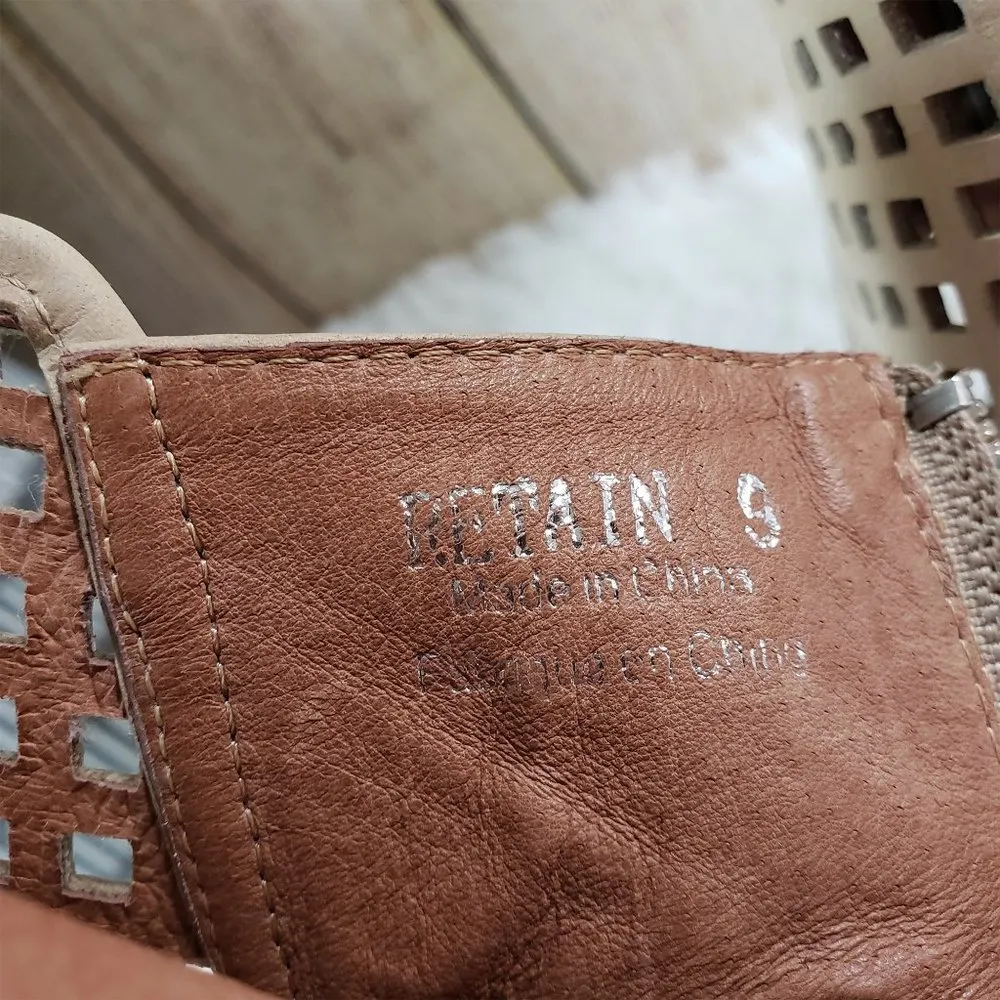 VINTAGE BY JEFFREY CAMPBELL Women's 9 Tan Solid Caged, Open Toe, Retain Heels - Image 2