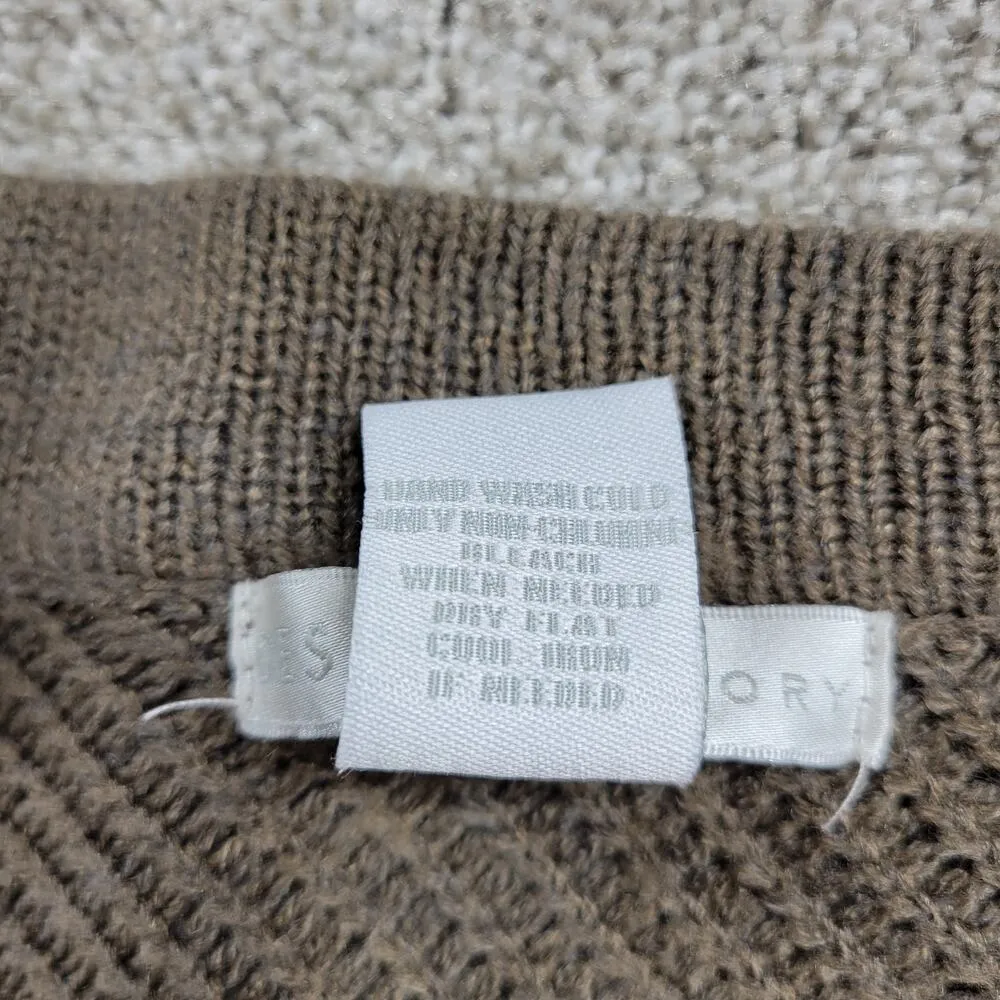 Design History Sweater Dress Womens L Brown Rib Angle Knit Pull On Midi Casual - Image 6