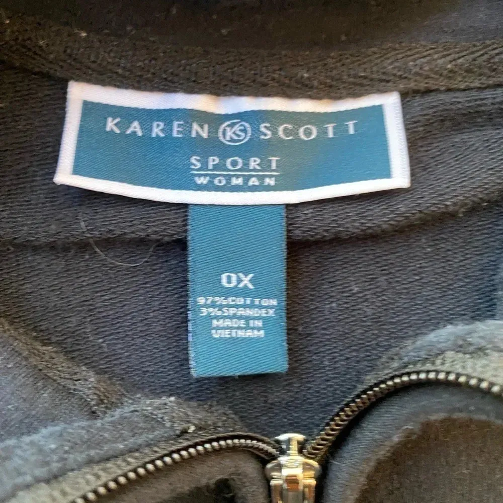 Karen Scott sport black track‎ suit jacket - Image 7