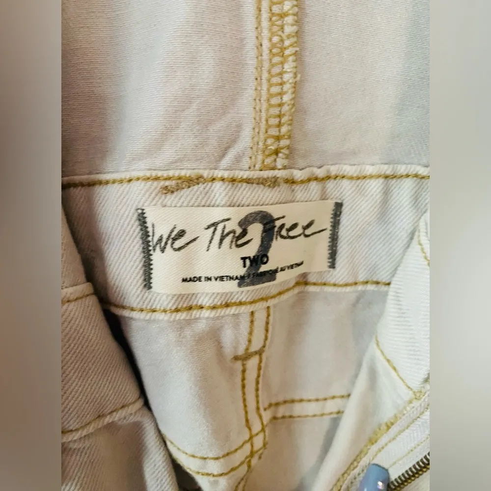 Free People-We The Free sunkissed off white overall shorts size/2 MSRP $108 - Image 6