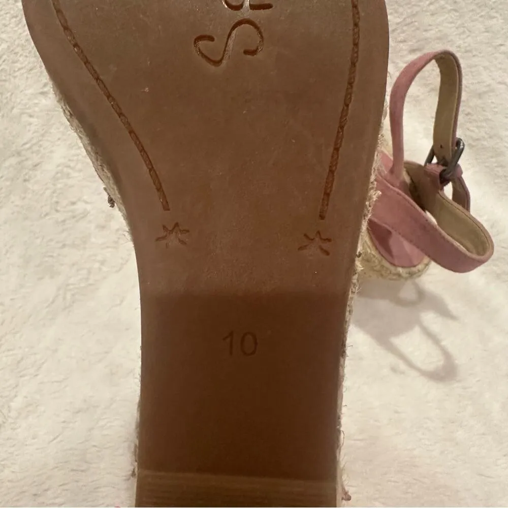 Splendid Pink Espadrille Sandals sz 10 Wedge Heel Sandal Fairfax Espadrilles - Image 5