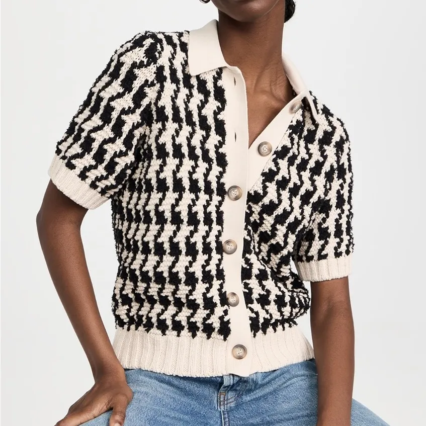 NWT Anine Bing Tommy Cardigan Sweater in Lavender and Cream - Image 9