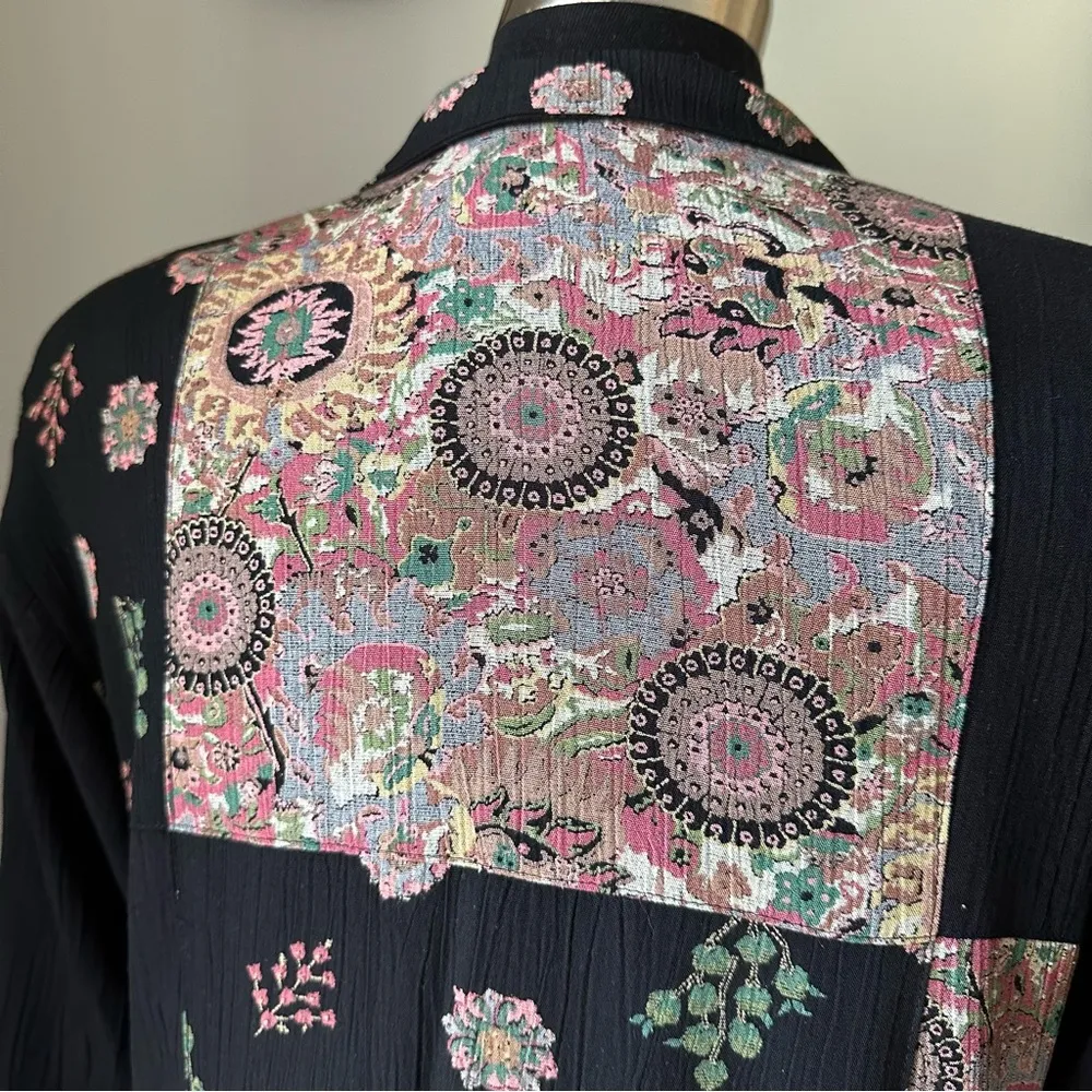 Vintage 1980s crepe patchwork jacket - Image 5