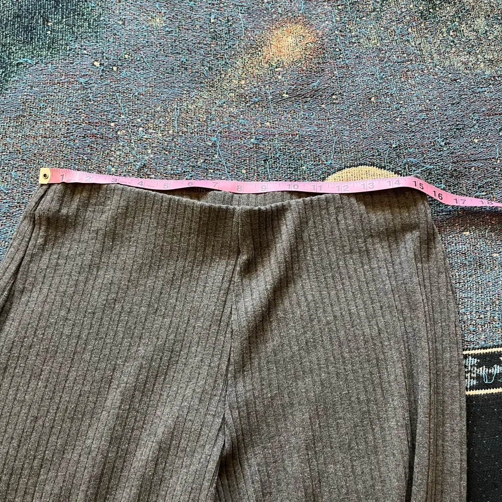 Donna Karan New York Grey Ribbed Stretch Sweatpants Women’s SP Minimalist Casual - Image 13