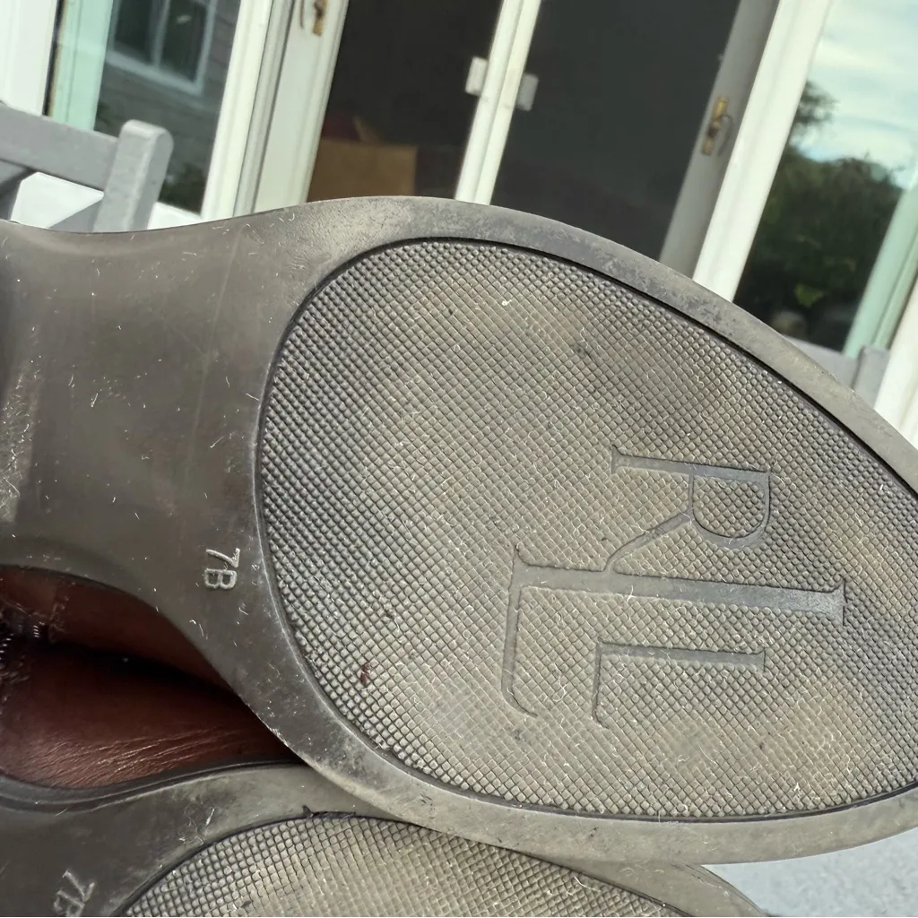 Lauren Ralph Lauren Women's Brown Margo Boots Leather Ankle Sz 7 B Brown - Image 5