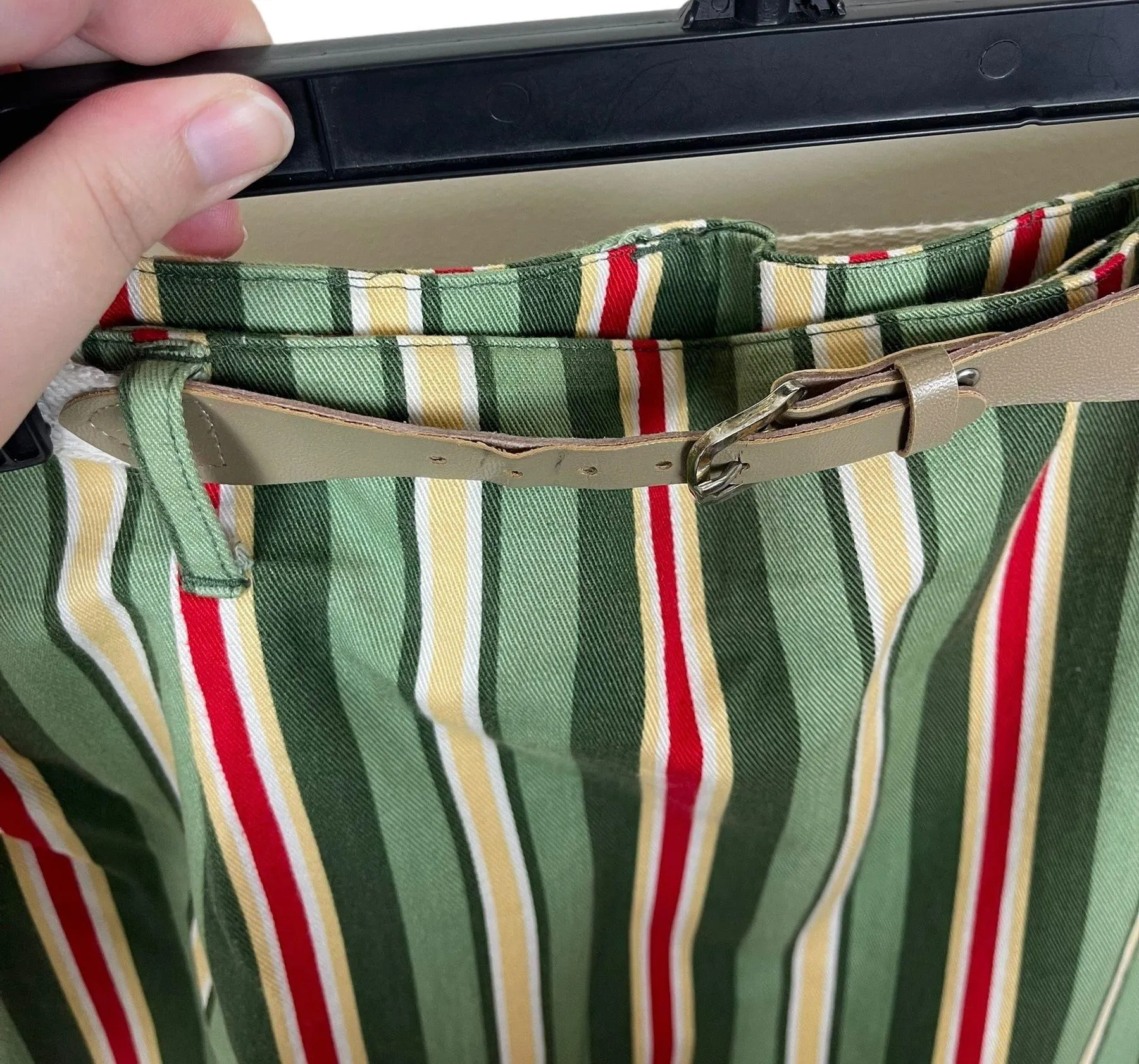 White Stag Vintage  Womens Size 12 Retro Striped Faux Wrap Midi Skirt Cottagecore - Image 5