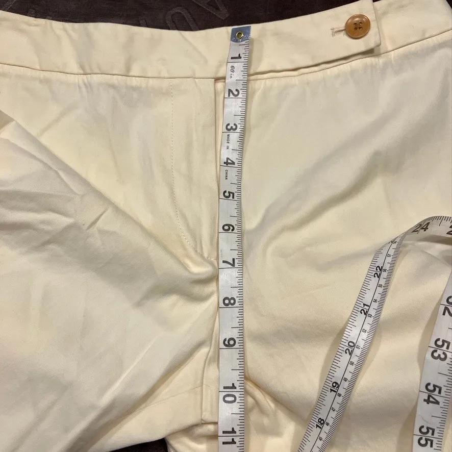 Tommy Bahama Vintage‎ Cotton Blend Pants Womens 8 High Rise cream Spring Beach - Image 16