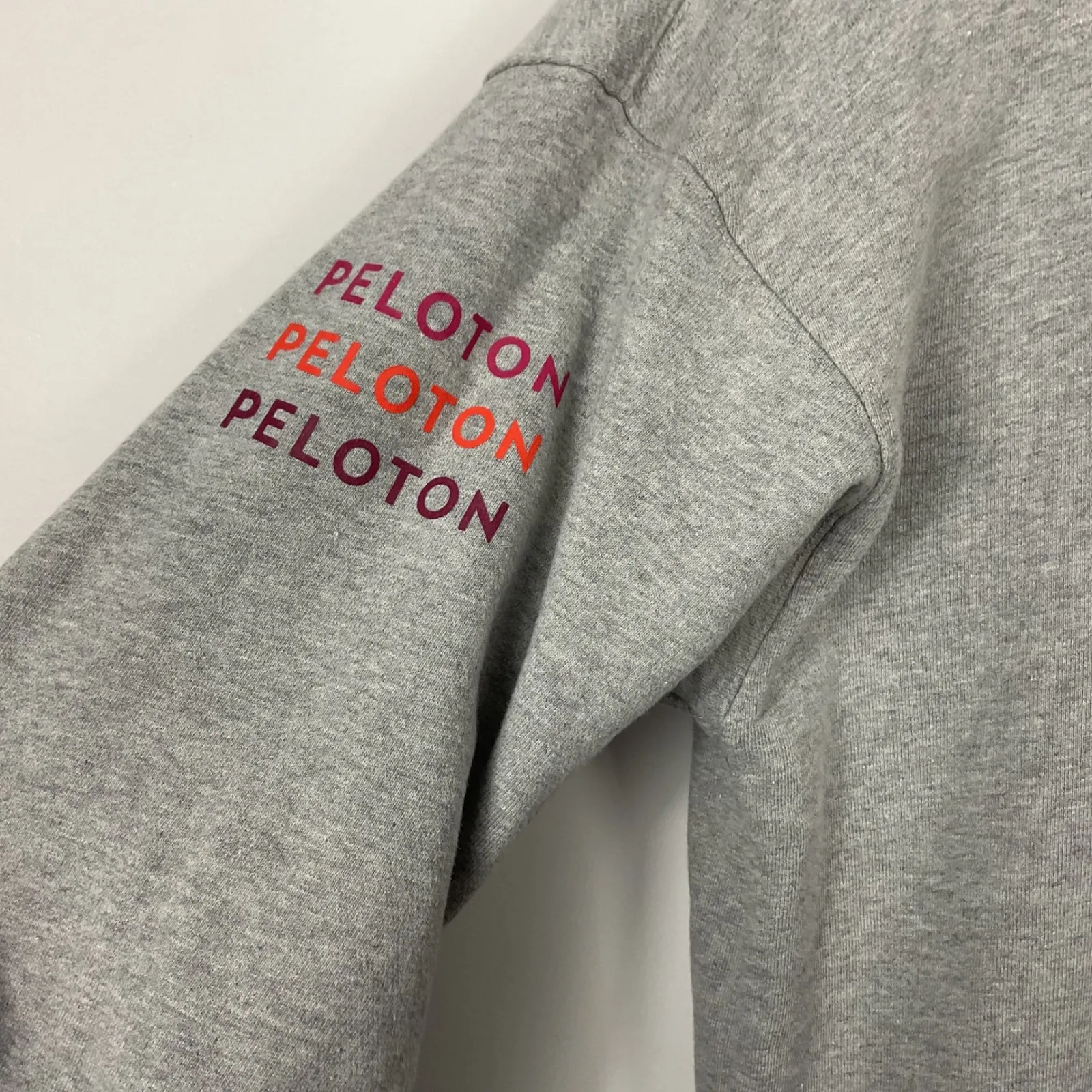 PELOTON Women's Grey 1/2 Zip Relaxed Fit Pullover Hoodie Sweatshirt Size M - Image 4