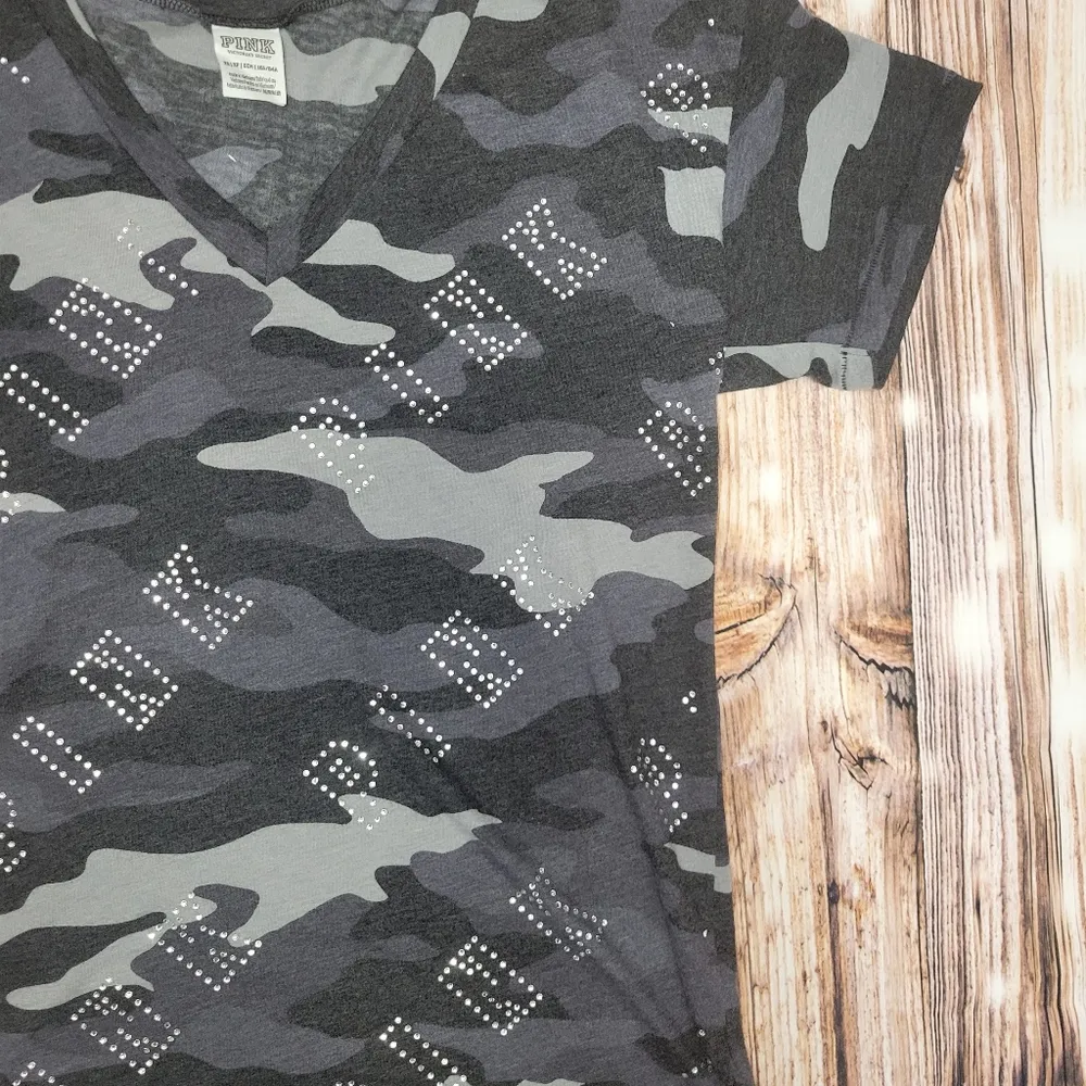 Victoria Secret Pink Rhinestone Shirt XS - Image 4