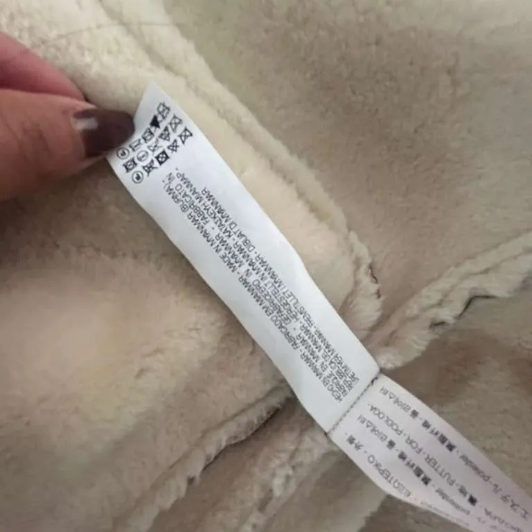 Women’s TRF Outerwear Faux Suede Sherpa Coat – Camel Brown XS(C11) - Image 2