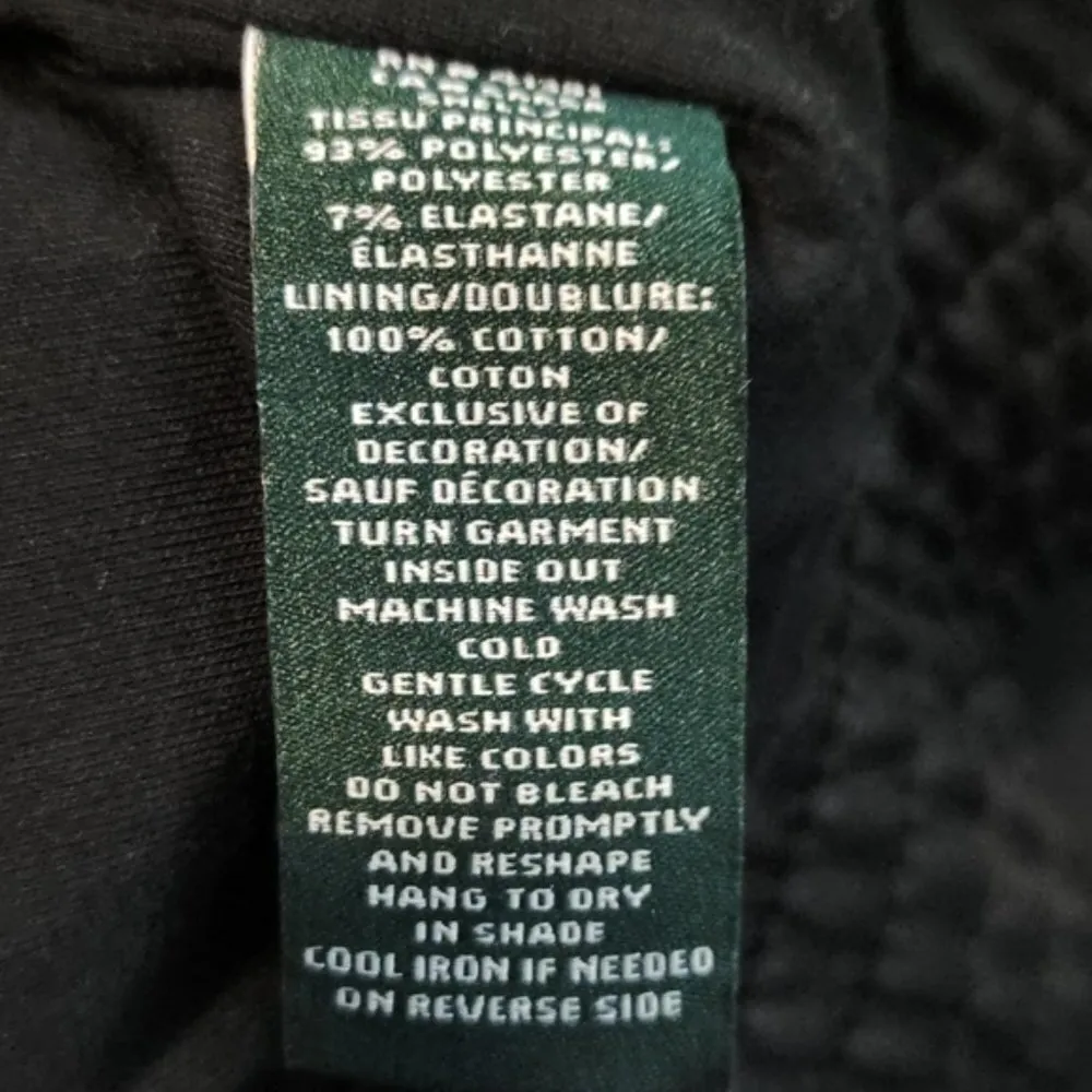 Lauren Ralph Lauren French Terry Coated Jacket Black Size Small NWT #3073 - Image 6