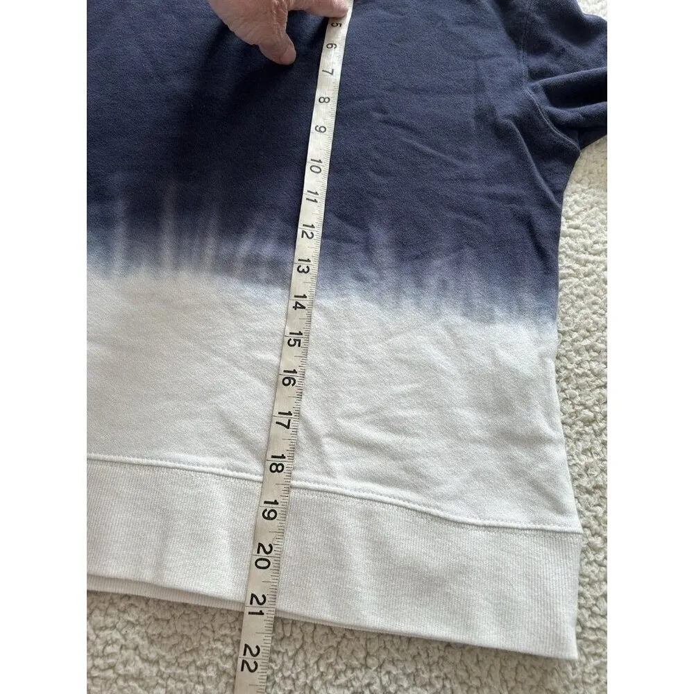 Ten Sixty Sherman Navy Blue Ombre Dip Dye Salute Sweatshirt Terry Cotton Sz M - Image 7