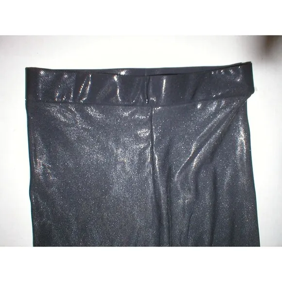 NWT New Womens S Delphine Murat Paris Pants Skinny Black Leggings Shimmer France - Image 2