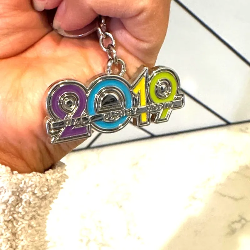 Disney Parks Walt Disney World Four Parks dangle keychain 2019 silver tone - Image 11
