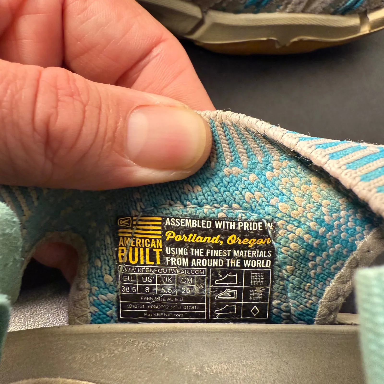 Keen Evofit One Knight Hiking Sandals Womens 8 Paloma Lake Blue USA Made Shoes - Image 10