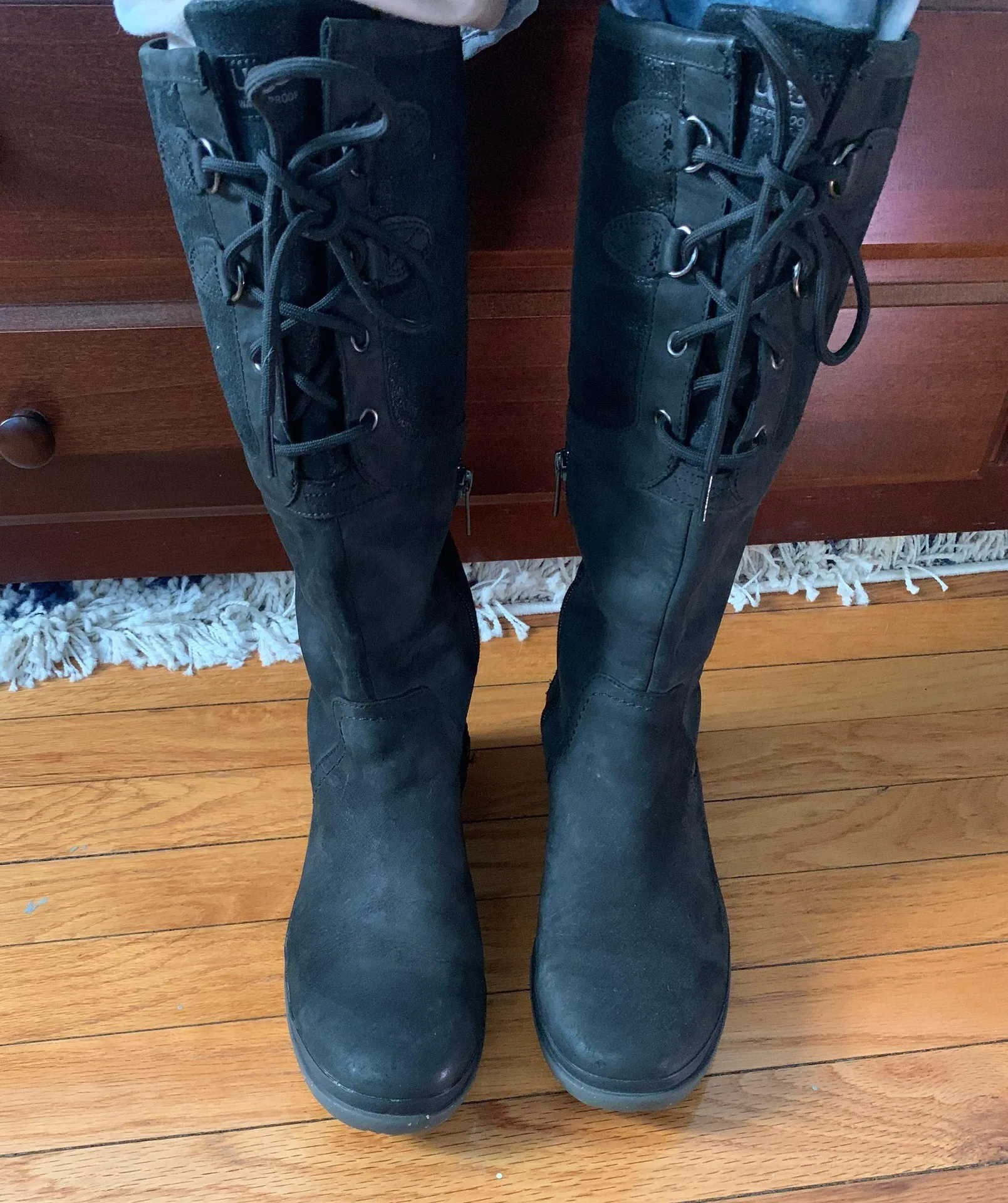 Black Tall Winter Boots - Image 3