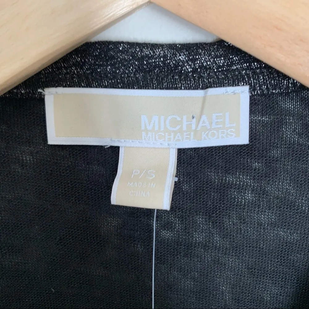 NWT Michael Michael Kors Sparkly Blouse Black - Image 4