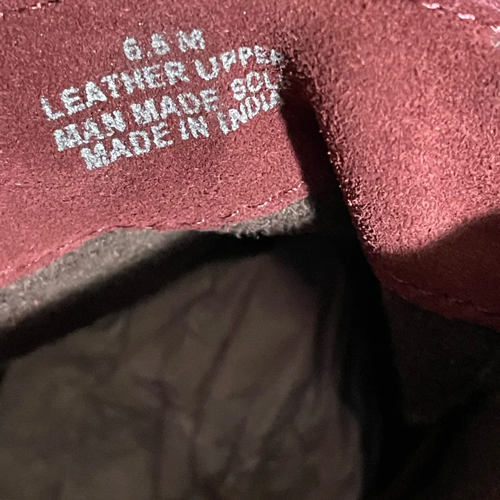 Diba Blake Suede Leather Booties Lace Up 3” Heel Burgundy Size 6.5 Red - Image 5