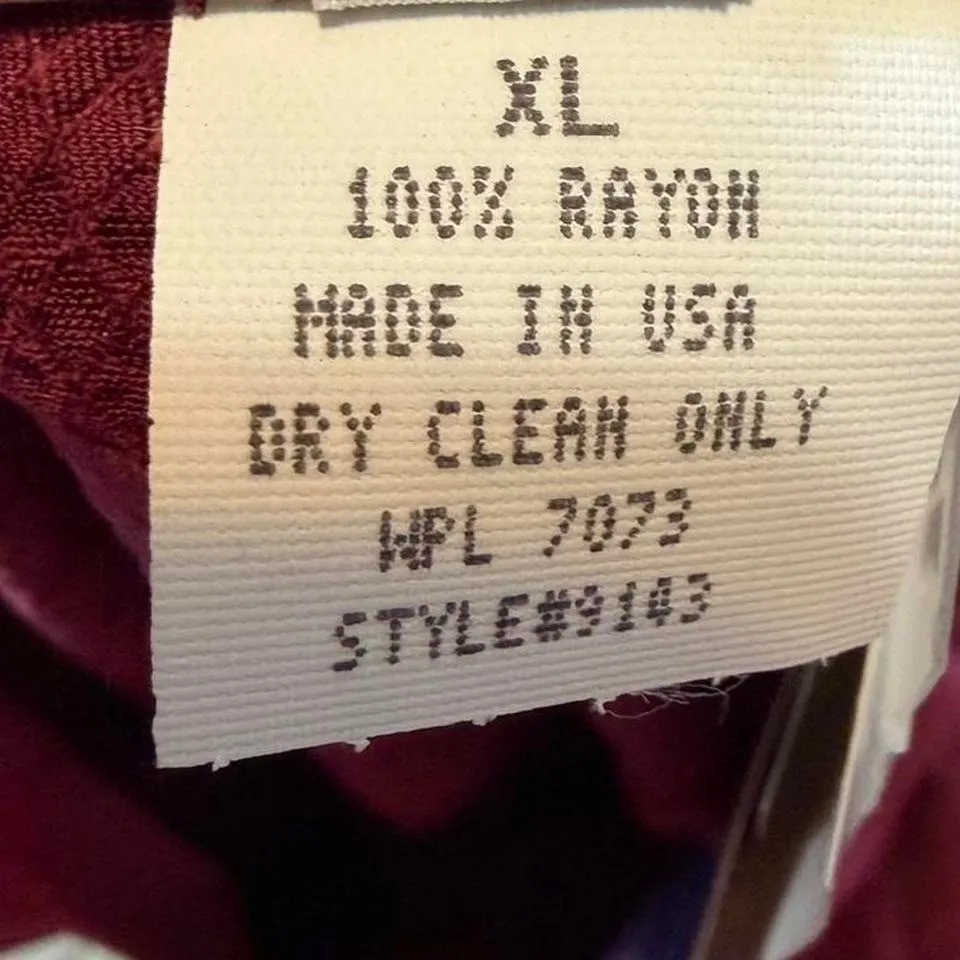 Vintage Dark Red Button Up Top Size XL - Image 6