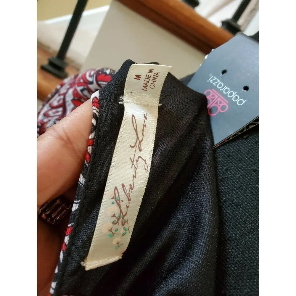 Liberty Love Overlay Boho Long Sleeve Dress SZ Med - Image 3