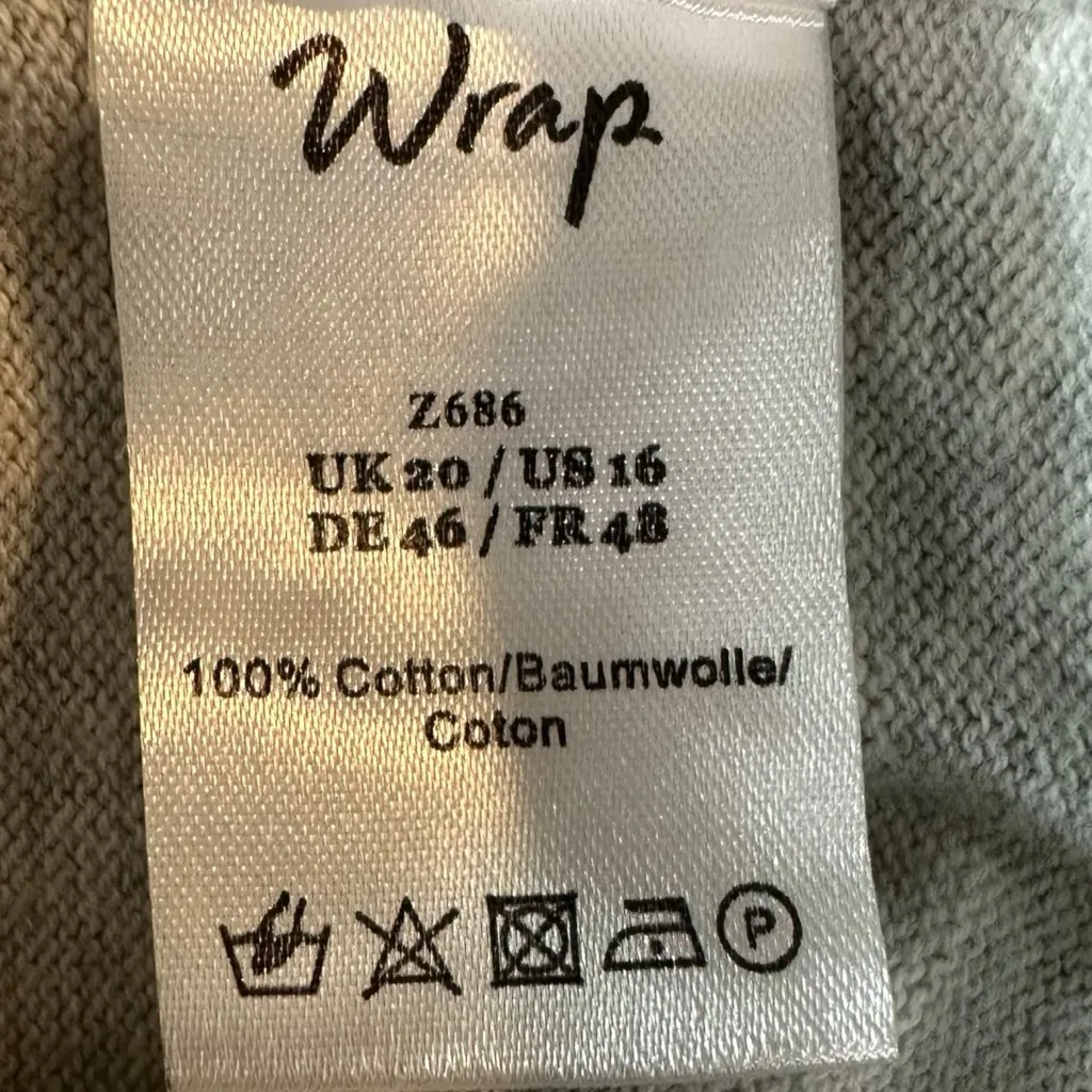 Wrap London Dainty Cottage Lace Cardigan Sweater in Heather Grey Size 16 XL Gray - Image 5