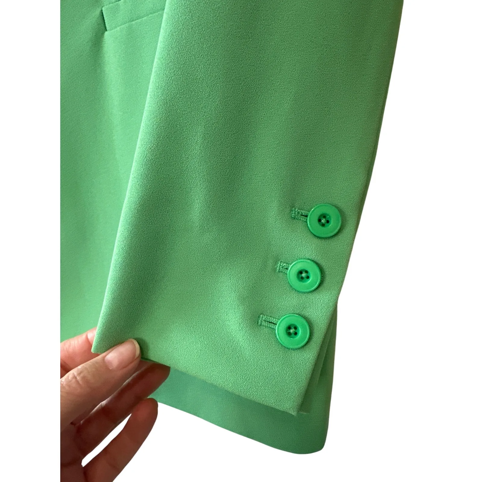 Alice + Olivia Denny Green Boyfriend Blazer Tailored Jacket Size 2 - Image 6