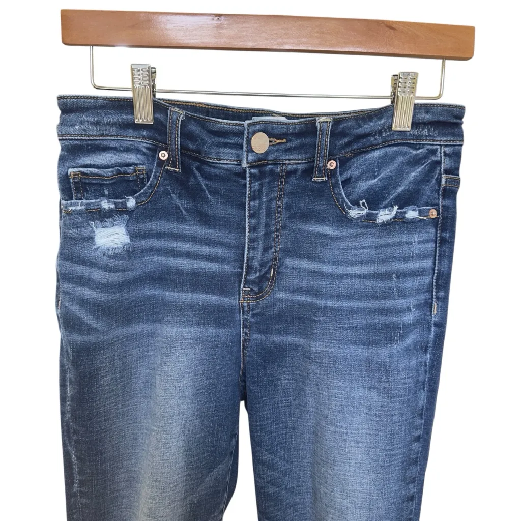 BKE Parker High‎ Rise Ankle Skinny Jeans Women’s 27 Medium Wash Distressed Denim - Image 4