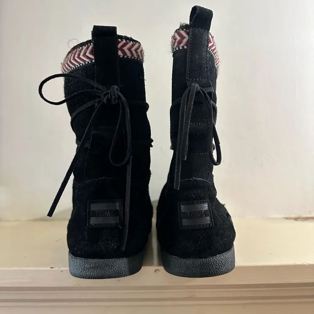 Toms  Women's Nepal Black Suede lined Mid-Calf Boots - Image 5