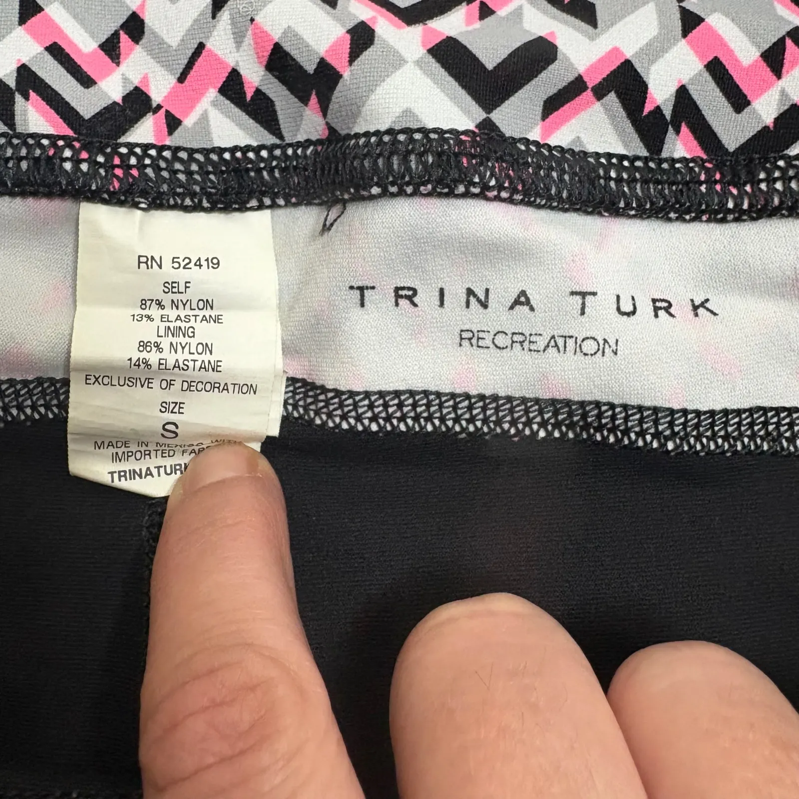 Trina Turk Recreation Leggings Geometric Print Athletic Yoga Pants Size S‎ - Image 6