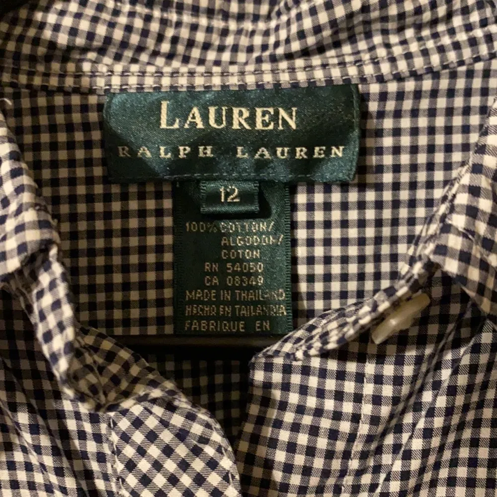 Vintage 90s Lauren  check tie up sleeveless button blouse, size 12 - Image 6