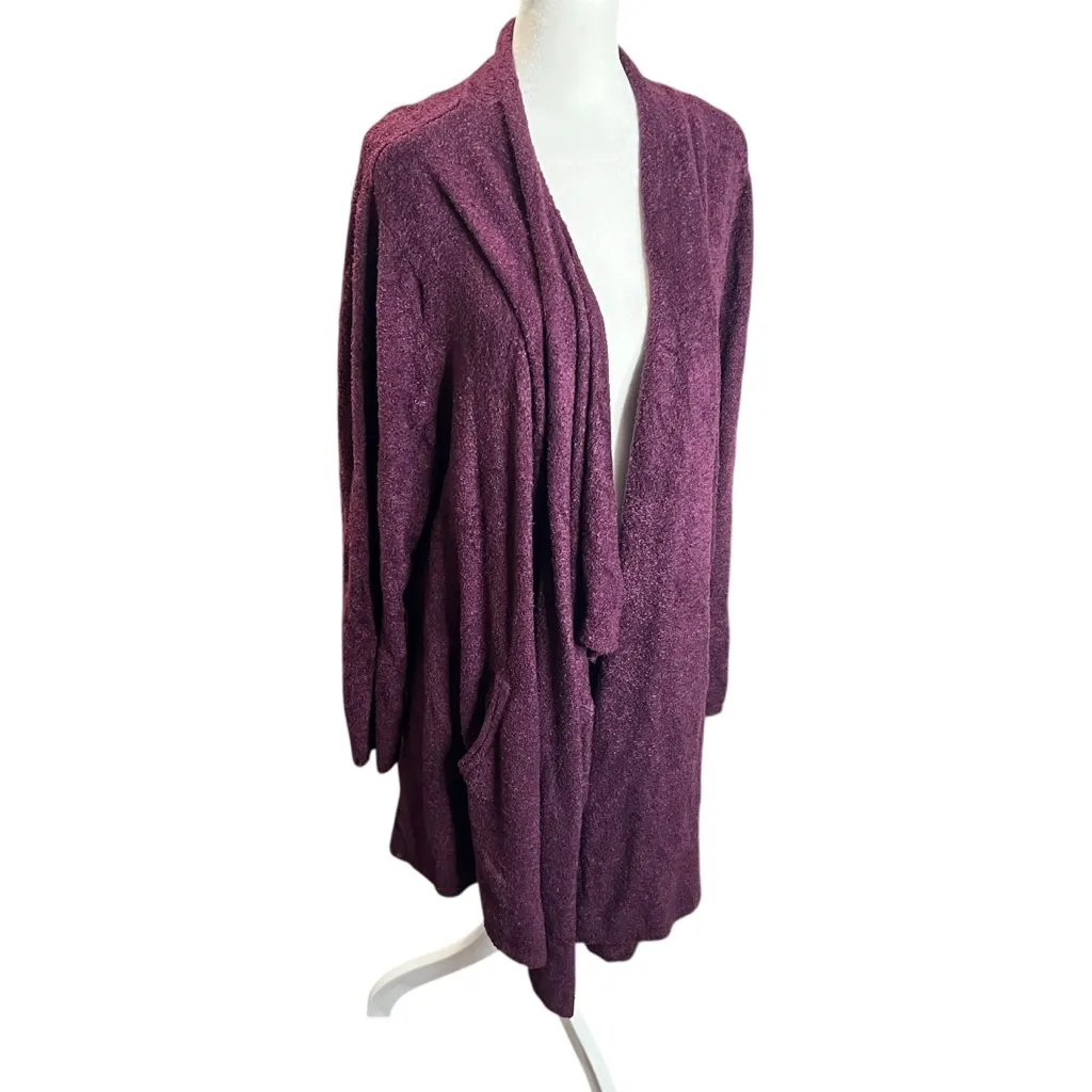 Barefoot Dreams CozyChic Lite Island Wrap Burgundy 3X NWT - Image 4