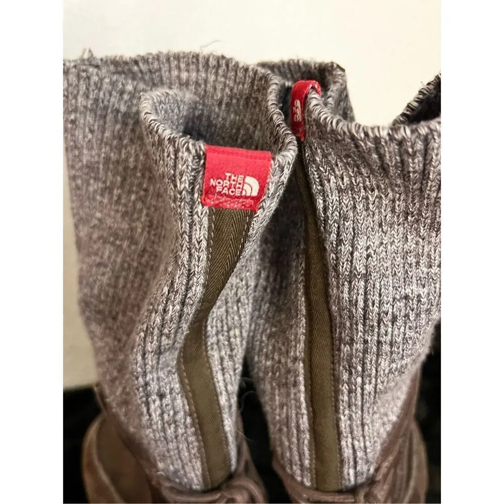 The North Face Boots Womens 6.5 Zip Lace Alana Mid Knit Foldover Winter Adult - Image 7