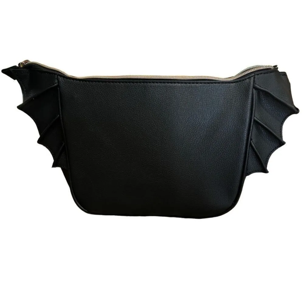 NWT Jeffree Star Black Bat Wing Cosmetic Bag – Makeup Pouch – 13x6x3 - Image 2