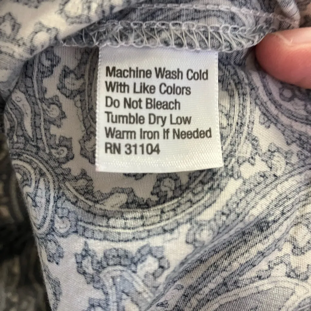 Kim Rogers Black and Cream Paisley Blouse - Image 7