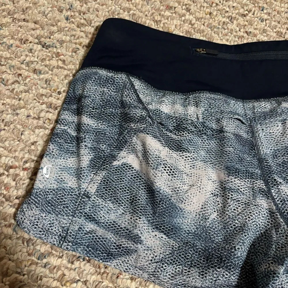 Lululemon Run Times Short II *4" Mesh Scape Multi / True Navy- Size 4 - Image 7