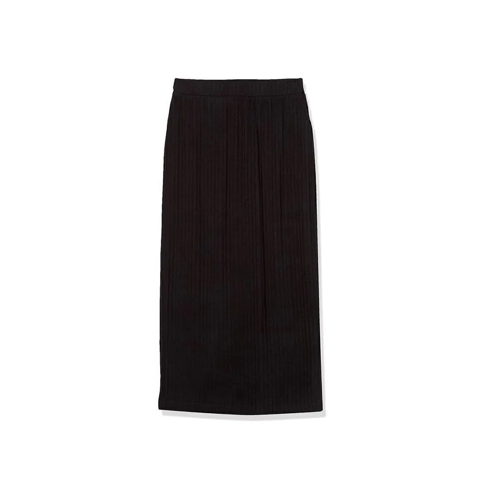 NWT Womens Daily Ritual Wide Ribbed Black Jet Set Skirt - Image 3