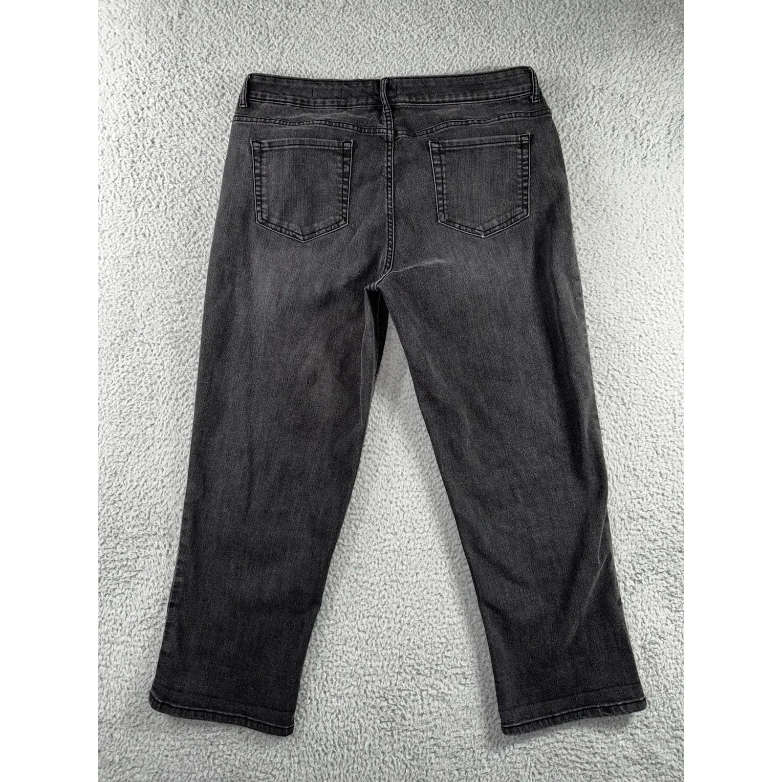 LOGO Lavish Lori‎ Goldstein Boyfriend Jeans Women 16P Denim Patchwork Boho - Image 2