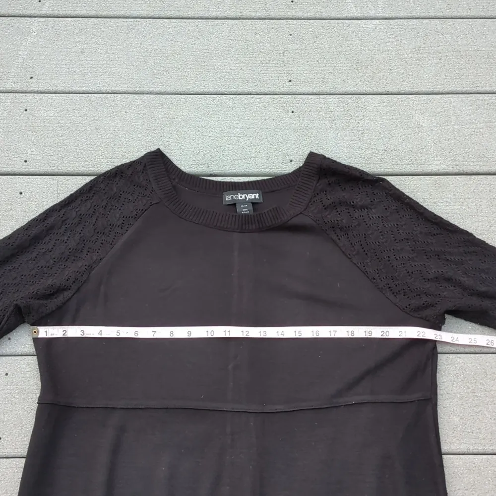 Lane Bryant 3/4 Crochet Sleeve Sweater Dress Size 14/16 - Image 7