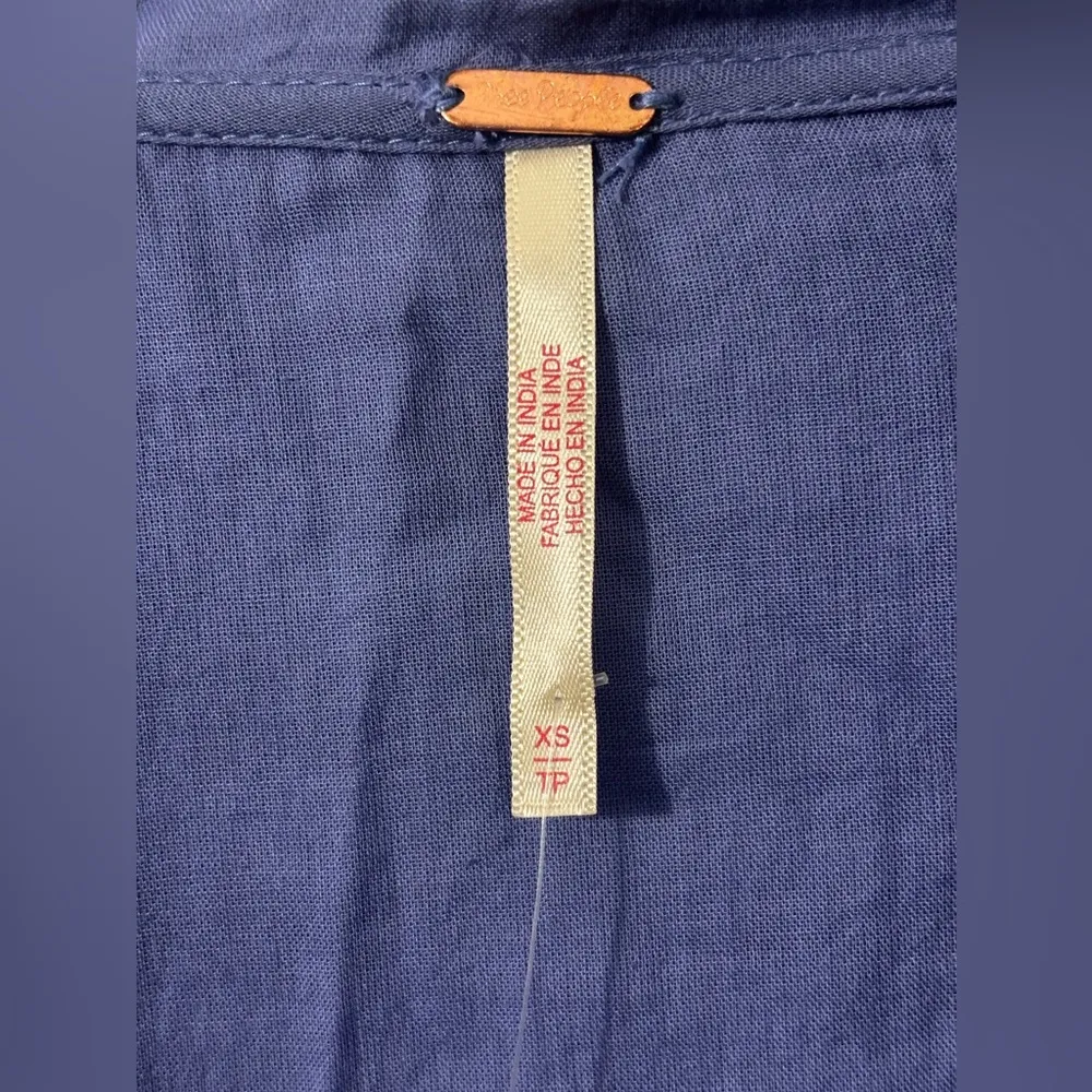 NWT Free People Haddie Mini Dress Periwinkle X Small Cotton Boho Summer vacay - Image 5