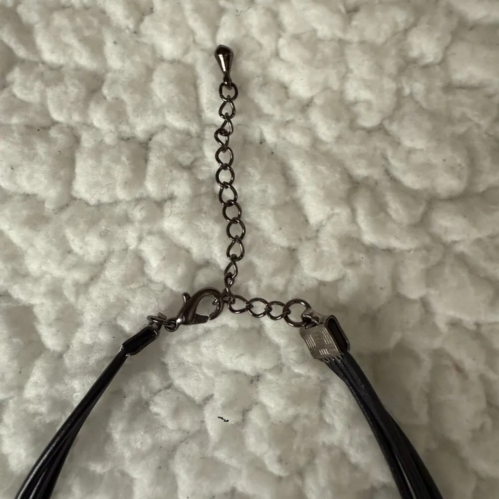 Women's floral beaded fashion jewelry cord necklace with adjustable chain 16 - Image 4