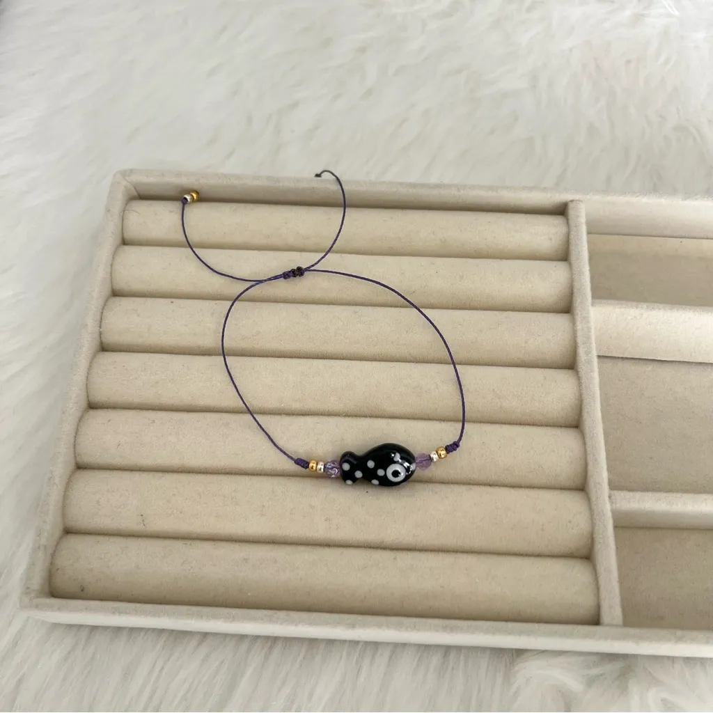 Colorful Fish Beaded Adjustable Bracelets Yellow - Image 4